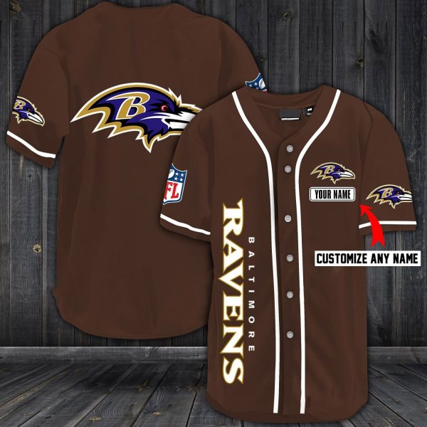 NFL Baltimore Ravens Baseball Customized Jersey (2)