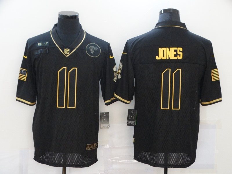 Nike Falcons 11 Julio Jones 2020 Black Salute To Service Limited Men Jersey