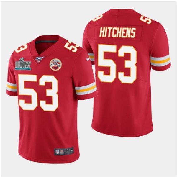 Nike Chiefs 53 Anthony Hitchens Red Super Bowl LIV Vapor Untouchable Limited Men Jersey