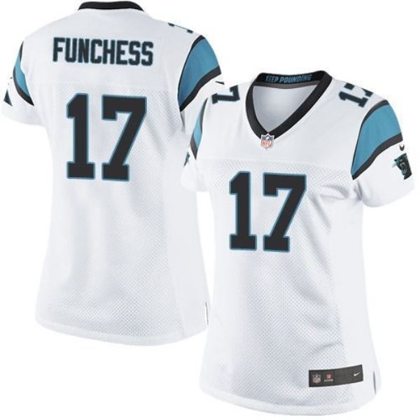 Nike Panthers 17 Devin Funchess White Women Stitched NFL Elite Jersey