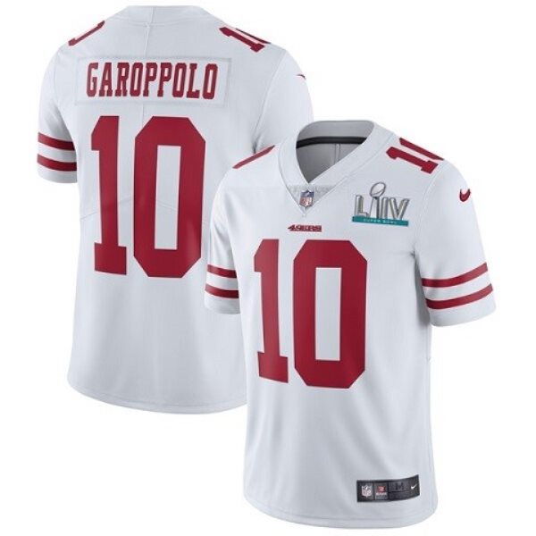 Nike 49ers 10 Jimmy Garoppolo White Super Bowl LIV Vapor Untouchable Limited Men Jersey