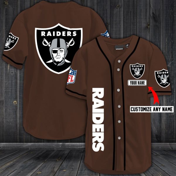 NFL Oakland Raiders Baseball Customized Jersey