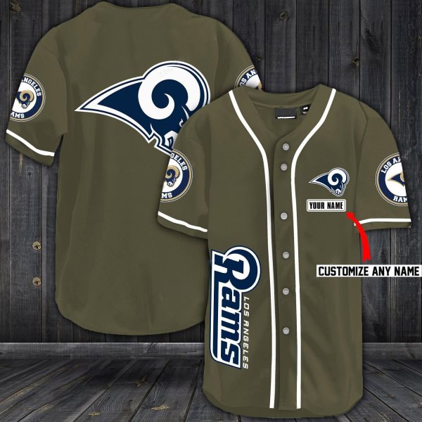 NFL Los Angeles Rams Baseball Customized Jersey (6)