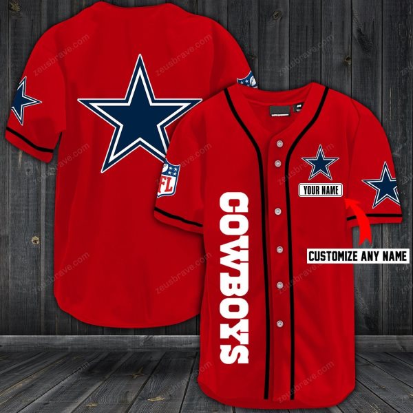 NFL Dallas Cowboys Baseball Customized Jersey (6)