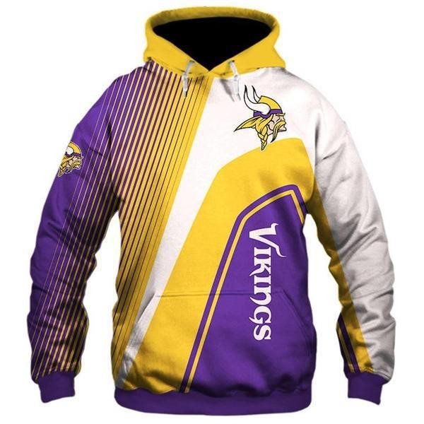 NFL Minnesota Vikings 3D Sweatshirt Pullover Hoodie