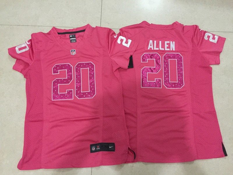 Nike 49ers 20 Allen Rossum Pink Women Elite Jersey