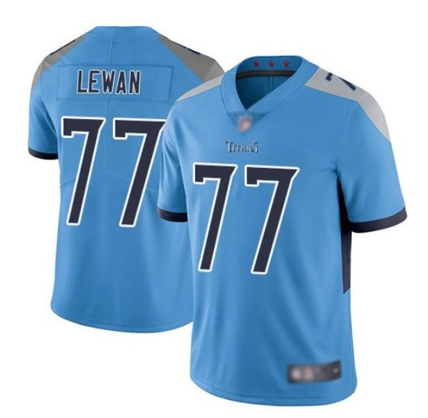 Nike Titans 77 Taylor Lewan Light Blue Vapor Untouchable Limited Men Jersey