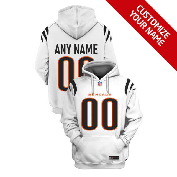 NFL Bengals Customized White 2021 Stitched New Hoodie