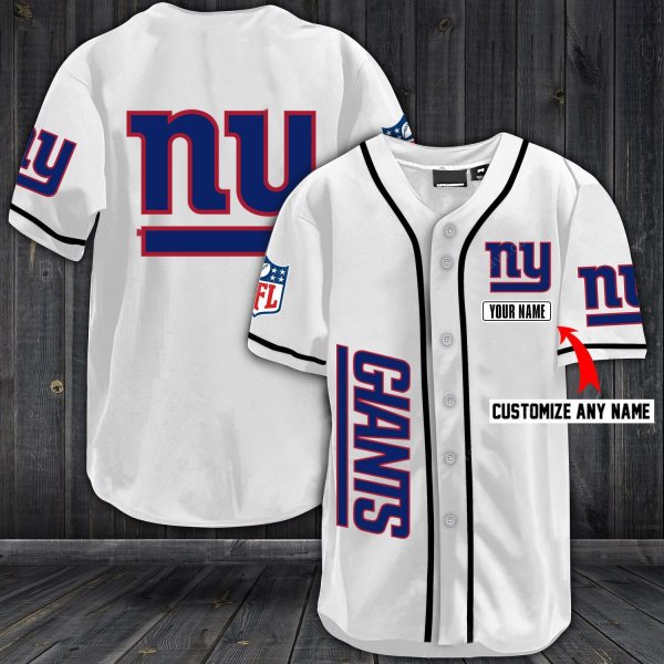 NFL New York Giants Baseball Customized Jersey (4)