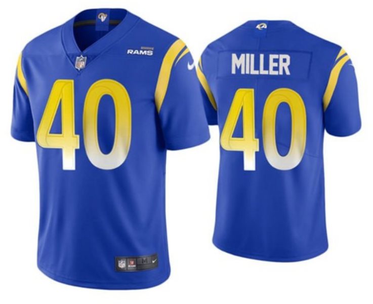 Nike Rams 40 Von Miller 2021 Royal Vapor Untouchable Limited Men Jersey