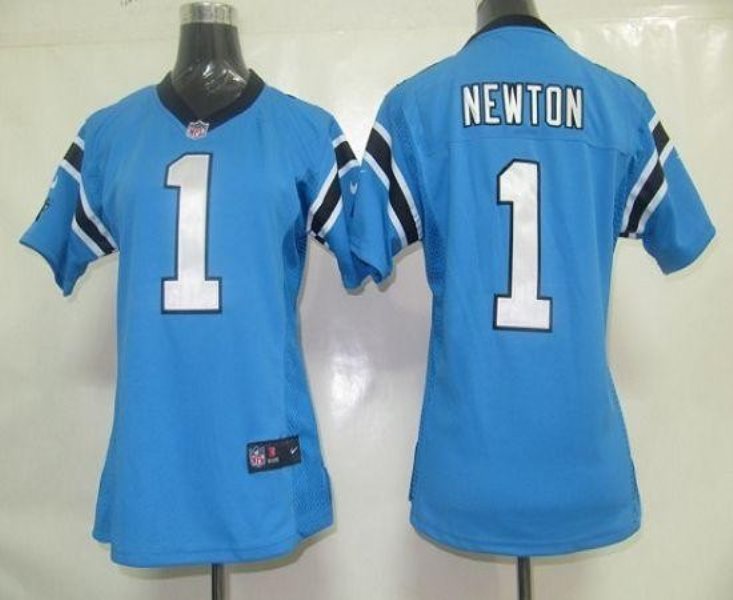Nike Panthers 1 Cam Newton Blue Women's Elite Jersey