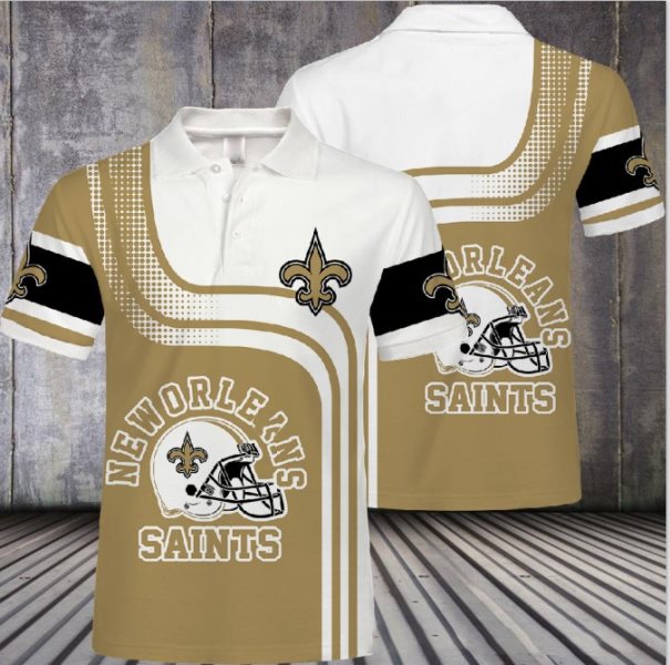 NFL New Orleans Saints Helmet Logo Polo