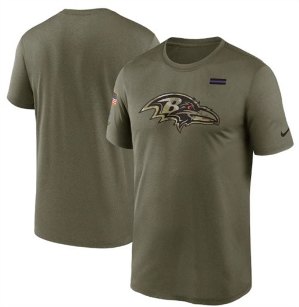 Nike Baltimore Ravens 2021 Olive Salute To Service Legend Performance T-Shirt