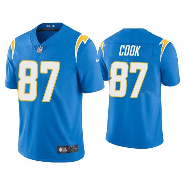 Nike Chargers 87 Jared Cook 2021 Light Blue Vapor Untouchable Limited Men Jersey