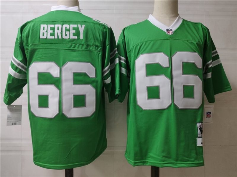 NFL Eagles 66 Bergey Green Throwback Men Jersey