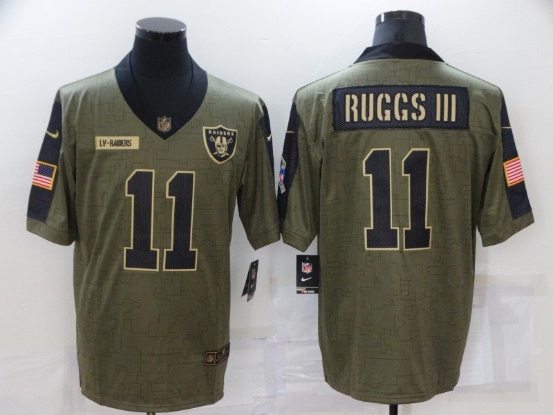 Nike Raiders 11 Henry Ruggs III Olive 2021 Salute To Service Limited Men Jersey