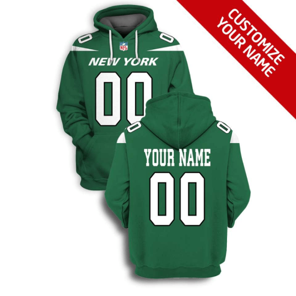 NFL Jets Customized New Green 2021 Stitched New Hoodie