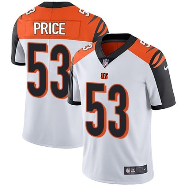 Nike NFL Bengals 53 Billy Price 2018 NFL Draft White Vapor Untouchable Limited Men Jersey