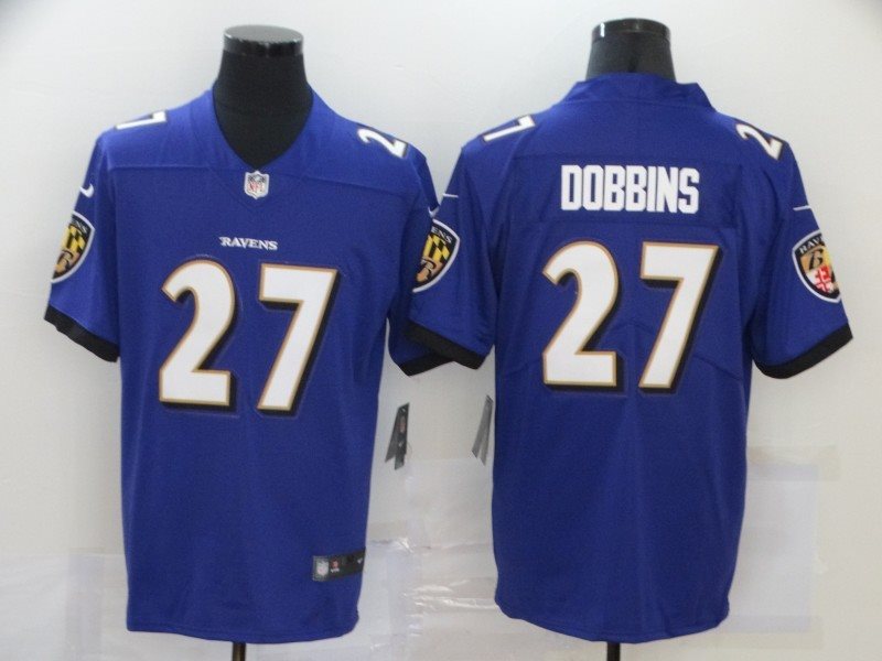 Nike Ravens 27 J.K. Dobbins Purple Vapor Untouchable Limited Men Jersey