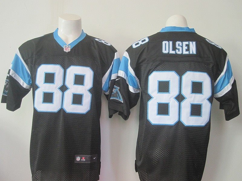 NFL Nike Panthers 88 Greg Olsen Black Elite Jersey