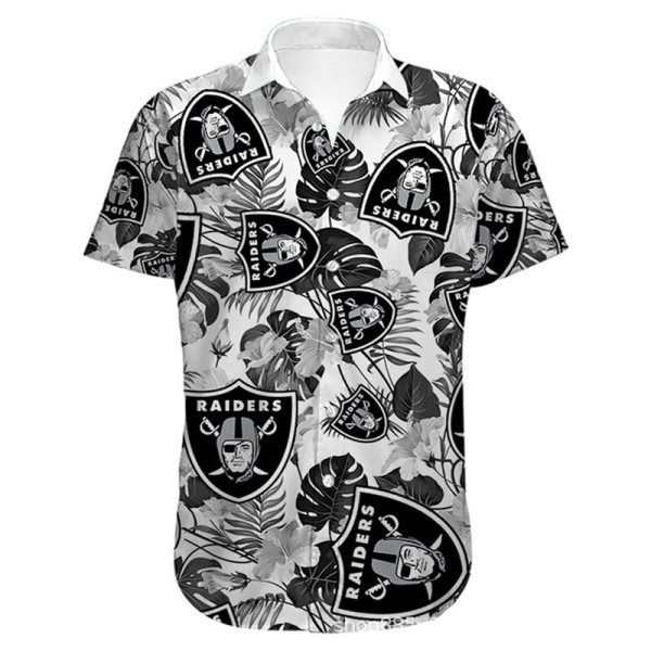 NFL Las Vegas Raiders Hawaiian Short Sleeve Shirt 1