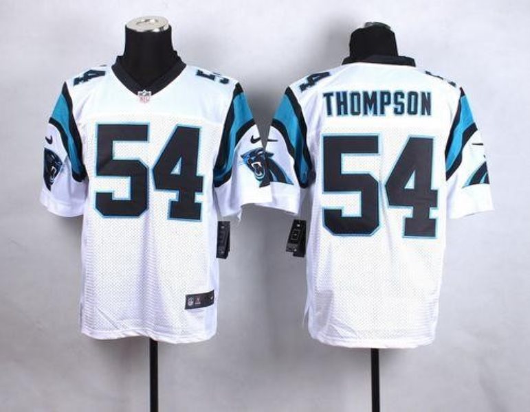 Nike Panthers 54 Shaq Thompson White Men Stitched NFL Elite Jersey