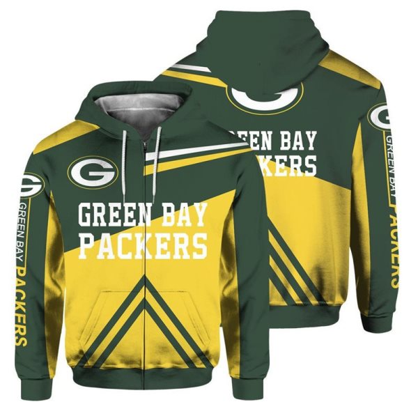 NFL Green Bay Packers Rugby Fan 3D Flight Suit Spring Trainer Hoodie Sweatshirt