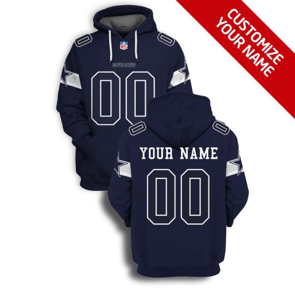 NFL Cowboys Customized Navy 2021 Stitched New Hoodie