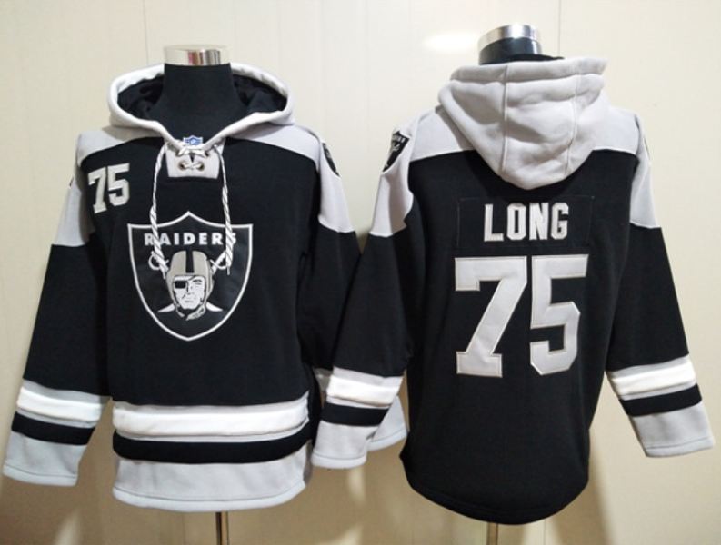 NFL Raiders 75 Howie Long Ageless Must-Have Lace-Up Pullover Hoodie Sweatshirt