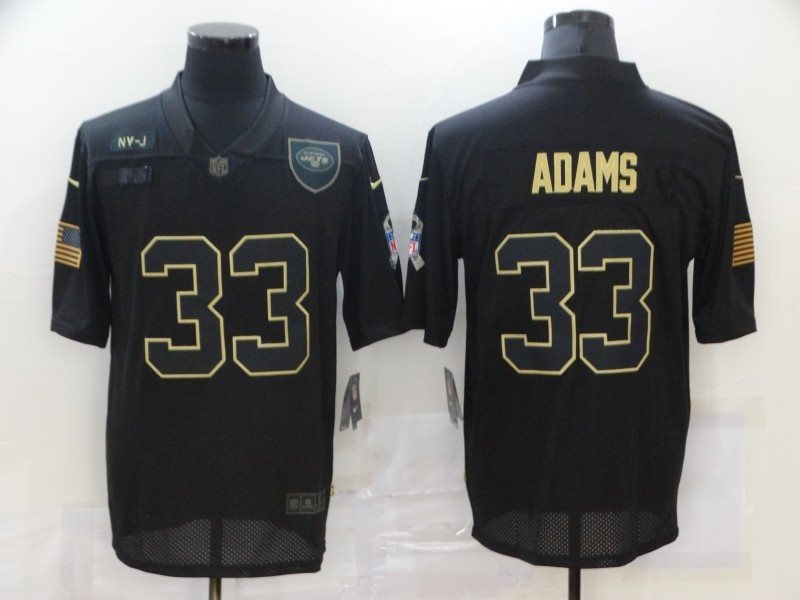Nike Jets 33 Jamal Adams 2020 Black Salute To Service Limited Men Jersey