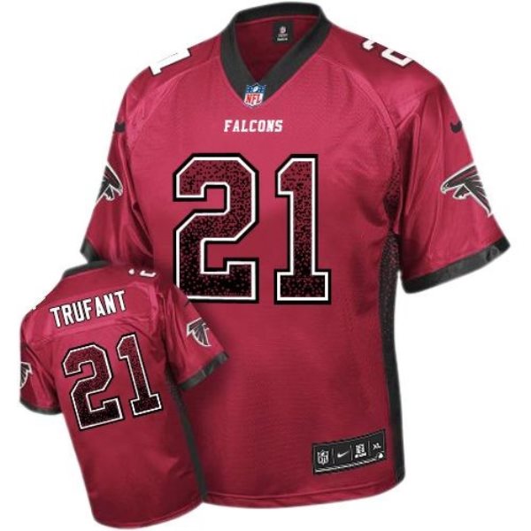 Nike Falcons 21 Desmond Trufant Red Team Color Men Stitched NFL Elite Drift Fashion Jersey