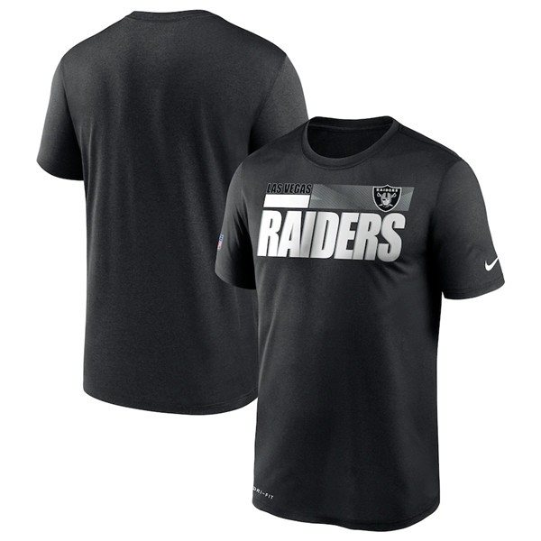 NFL Las Vegas Raiders 2020 Black Sideline Impact Legend Performance T-Shirt