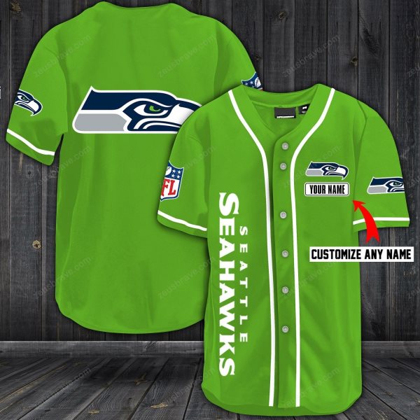 NFL Seattle Seahawks Baseball Customized Jersey