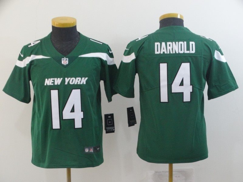 Nike Jets 14 Sam Darnold Green New 2019 Vapor Untouchable Limited Youth Jersey