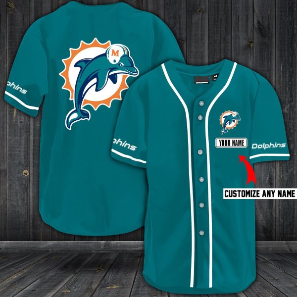 NFL Miami Dolphins Baseball Customized Jersey (4)