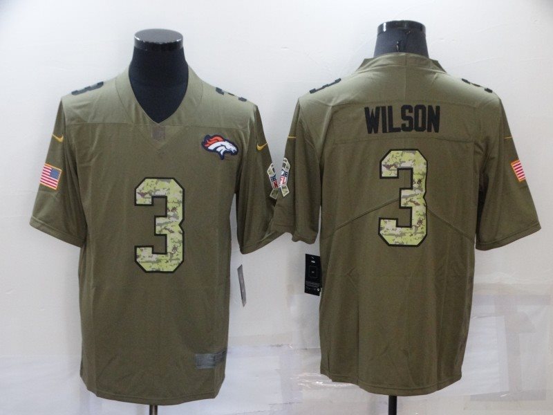 Nike Broncos 3 Russell Wilson Camo Salute to Service Limited Men Jersey