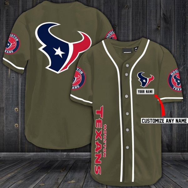 NFL Houston Texans Baseball Customized Jersey (6)