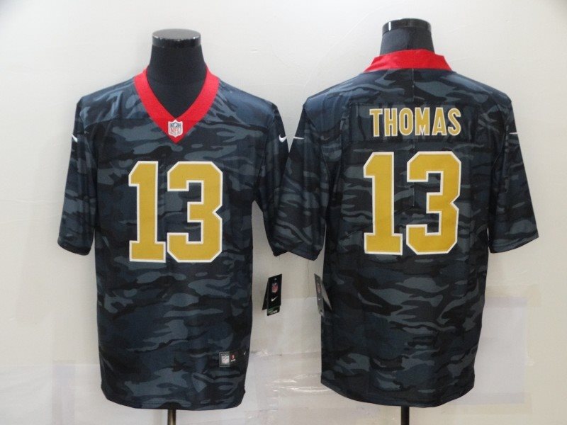 Nike Saints 13 Michael Thomas 2020 Black Camo Limited Men Jersey