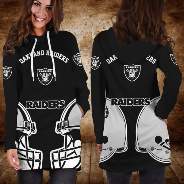 NFL Las Vegas Raiders Women Hoodie Dress