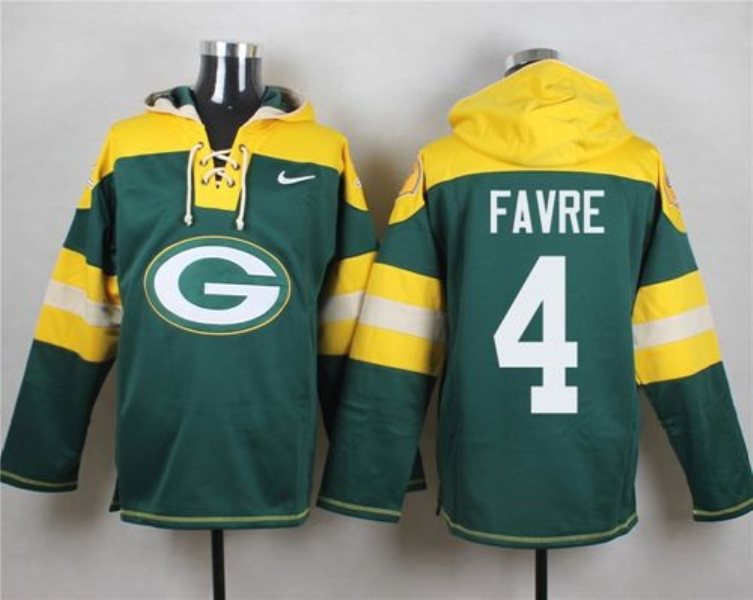 Nike Packers 4 Brett Favre Green Player Pullover NFL Sweatshirt Hoodie