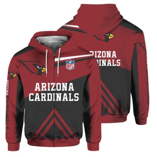 NFL Arizona Cardinals Rugby Fan 3D Flight Suit Spring Trainer Hoodie Sweatshirt