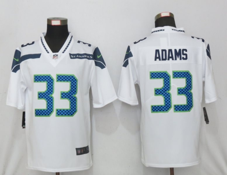 Nike Seahawks 33 Jamal Adams White Vapor Untouchable Limited Men Jersey