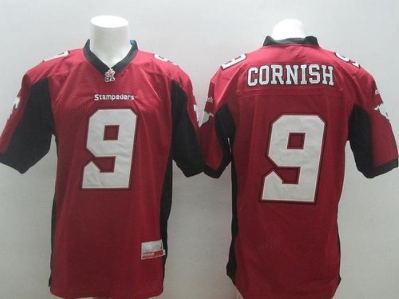 Calgary Stampeders No.9 Jon Cornish Red Men's Football Jersey