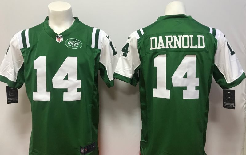NFL Jets 14 Sam Darnold 2018 NFL Draft Green Game Men Jersey