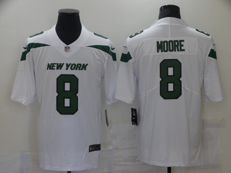 Nike Jets 8 Moore White Vapor Untouchable Limited Men Jersey