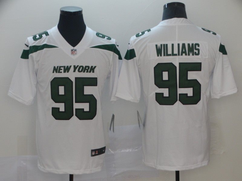 Nike Jets 95 Quinnen Williams White 2019 NFL Draft Vapor Untouchable Limited Men Jersey
