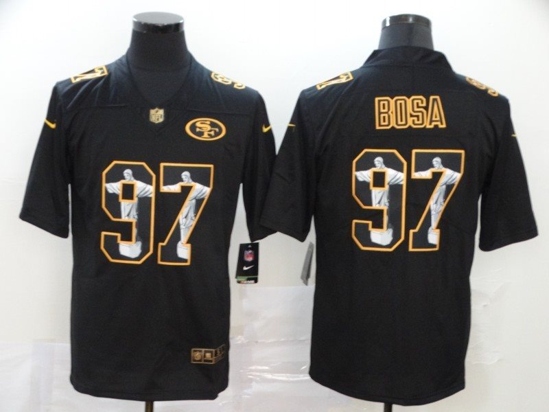 Nike 49ers 97 Nick Bosa Black Vapor Limited Men Jersey