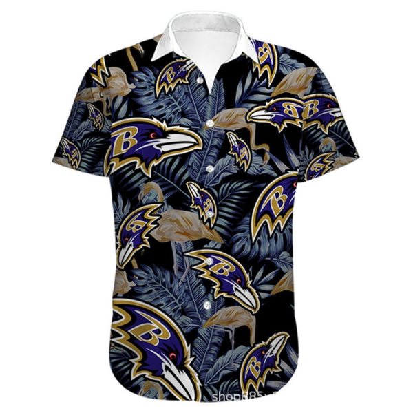 NFL Baltimore Ravens Hawaiian Short Sleeve Shirt