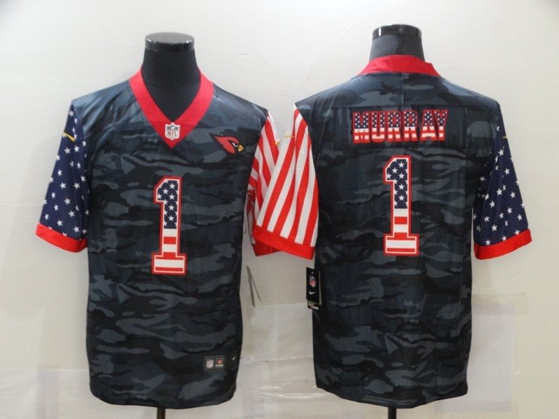 Nike Cardinals 1 Kyler Murray 2020 Camo USA Flag Limited Men Jersey