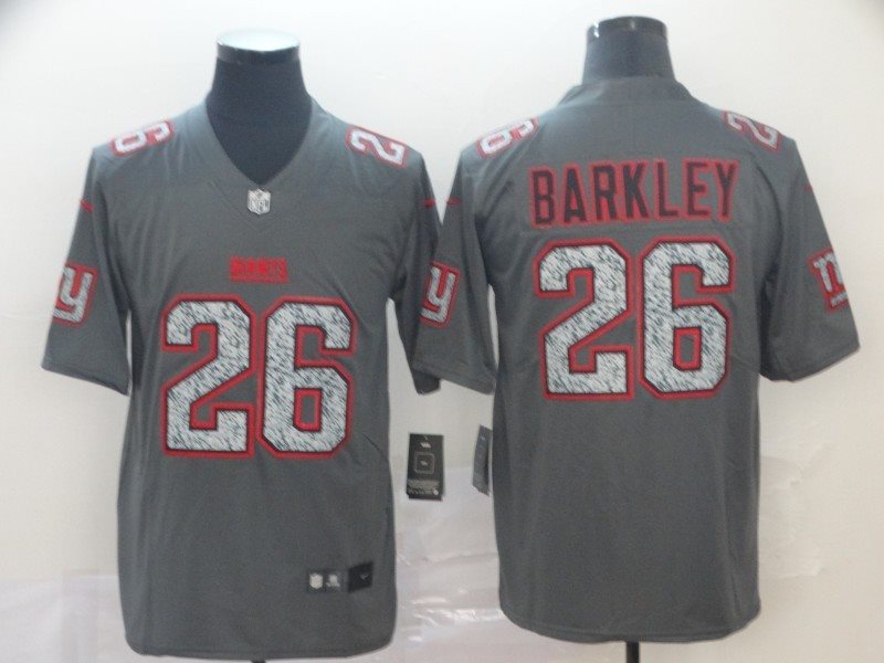 Nike Giants 26 Saquon Barkley Gray Static Vapor Untouchable Limited Men Jersey